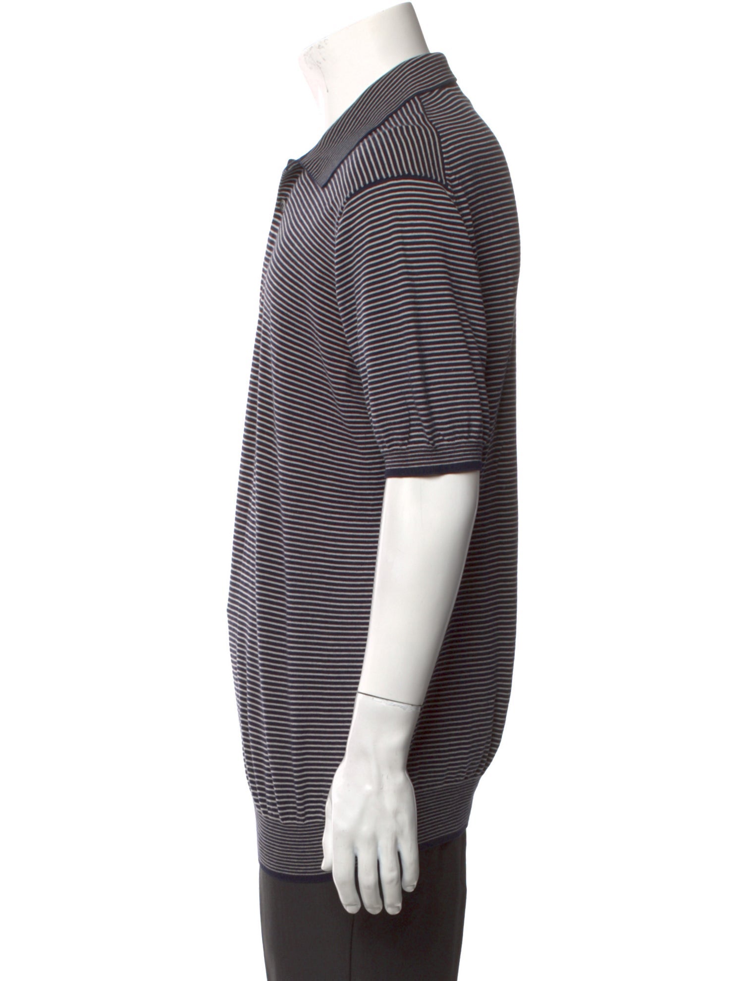 Giorgio Armani Striped Collar Polo Shirt