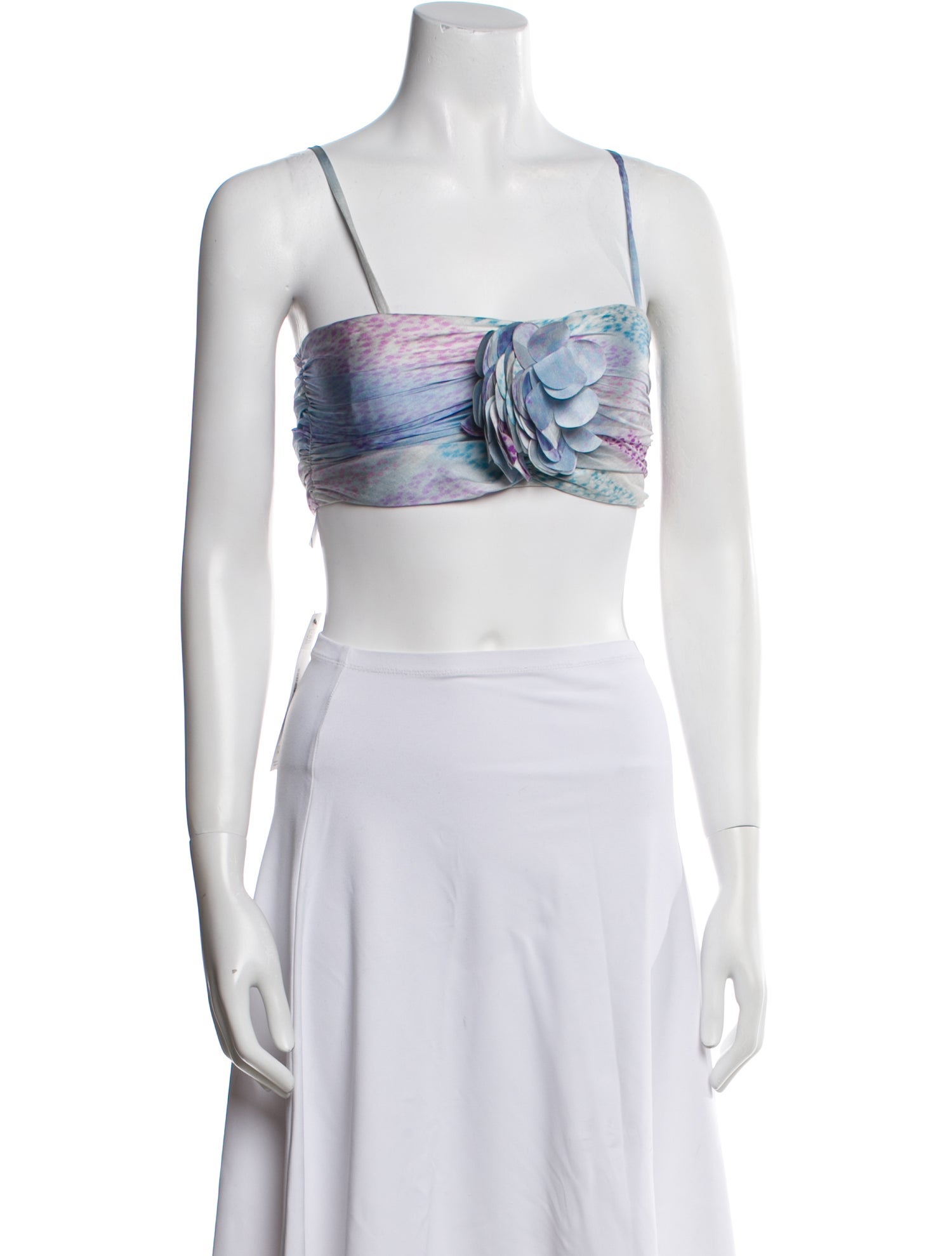 Giorgio Armani Silk Printed Crop Top w/ Tags