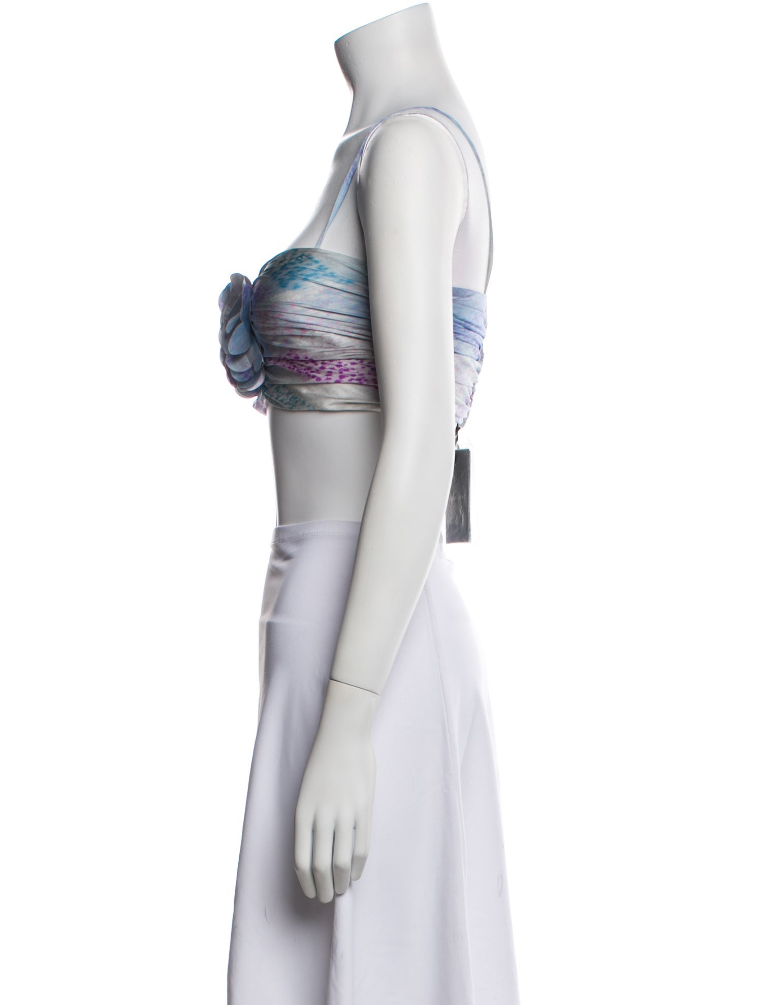 Giorgio Armani Silk Printed Crop Top w/ Tags