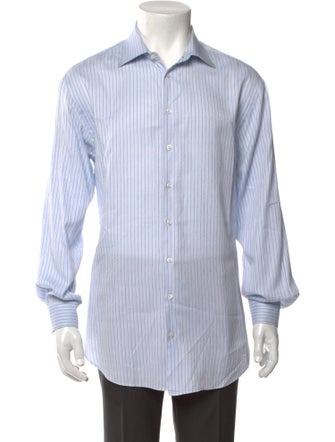 Giorgio Armani Striped Long Sleeve Dress Shirt