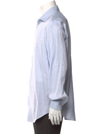 Giorgio Armani Striped Long Sleeve Dress Shirt
