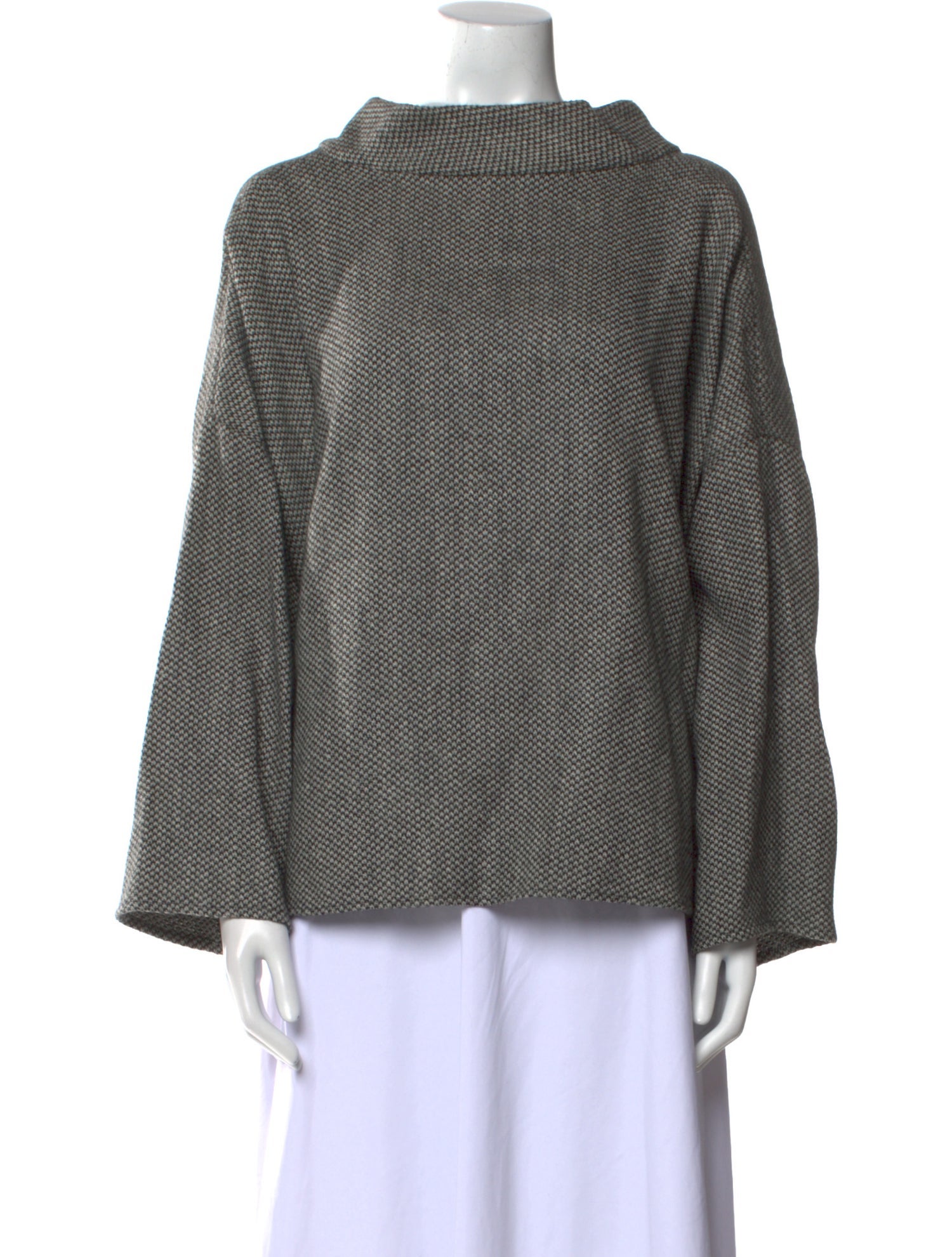 Giorgio Armani Wool Mock Neck Sweatshirt