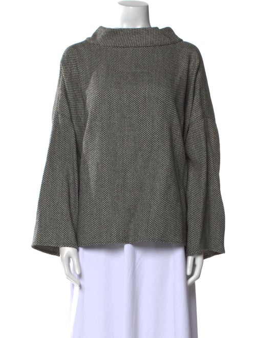 Giorgio Armani Wool Mock Neck Sweatshirt