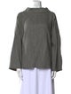 Giorgio Armani Wool Mock Neck Sweatshirt