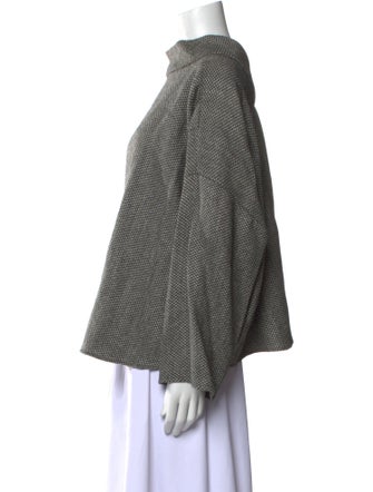 Giorgio Armani Wool Mock Neck Sweatshirt