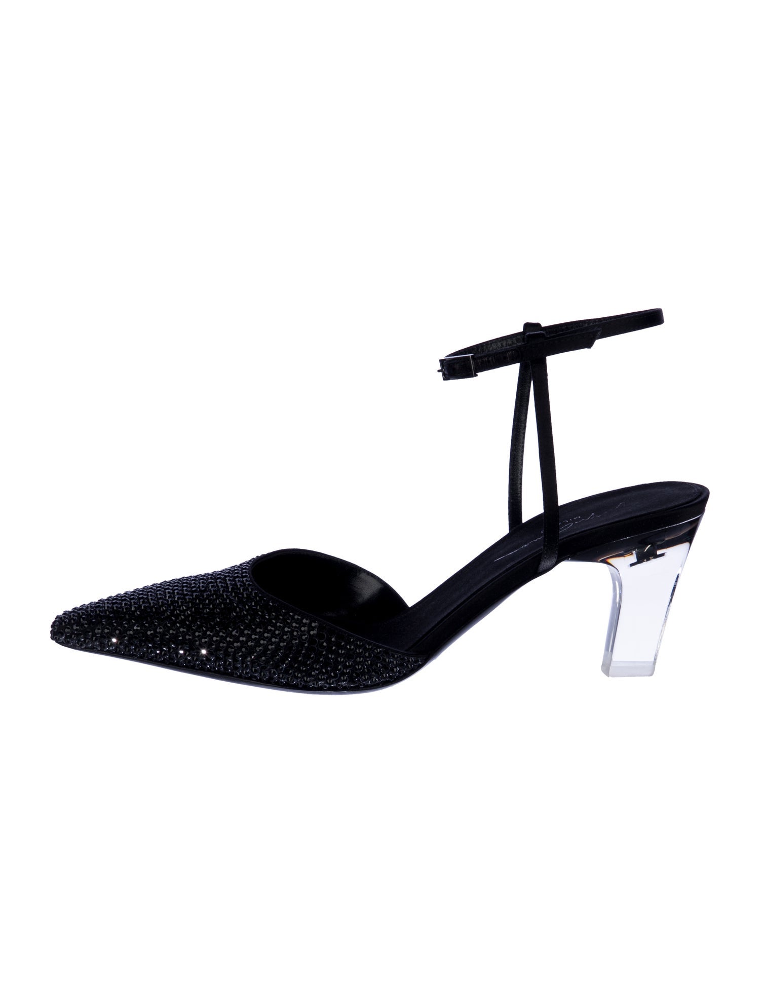 Giorgio Armani Leather Studded Accents Slingback Pumps