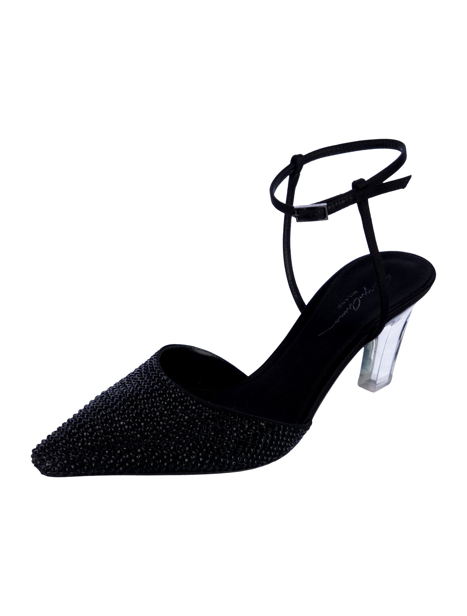 Giorgio Armani Leather Studded Accents Slingback Pumps