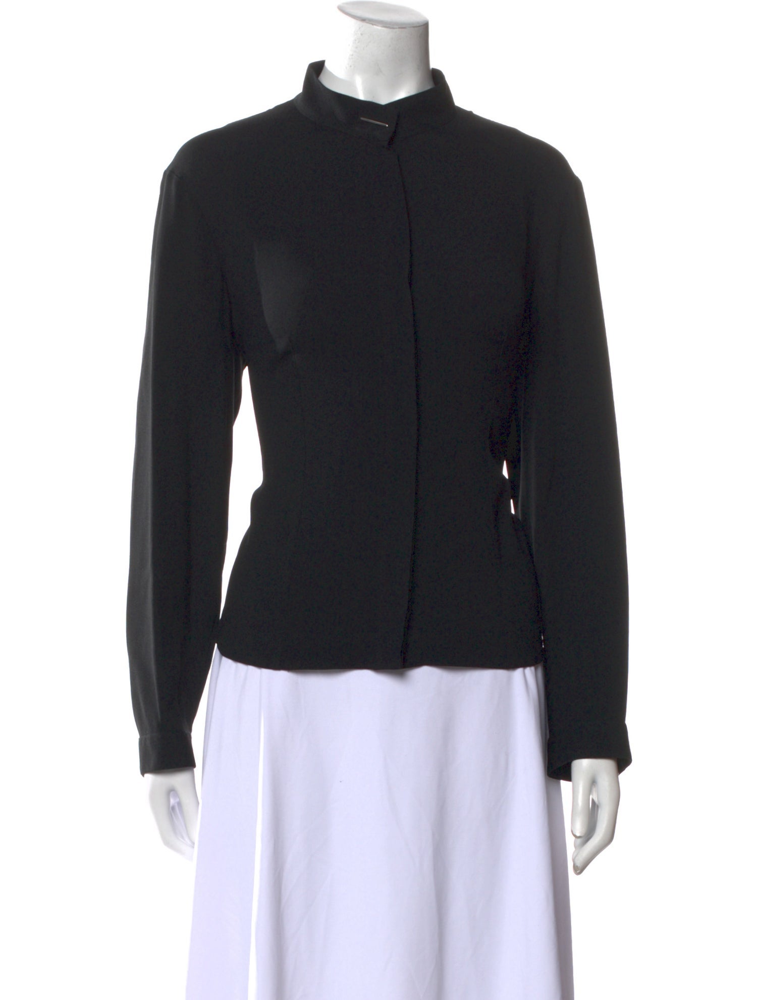 Giorgio Armani Mock Neck Long Sleeve Sweatshirt