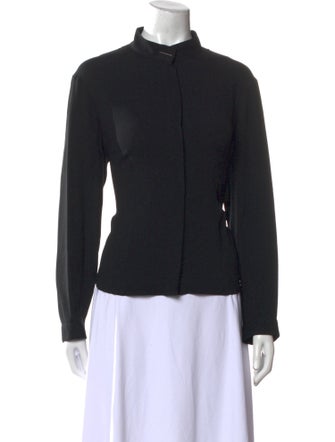 Giorgio Armani Mock Neck Long Sleeve Sweatshirt