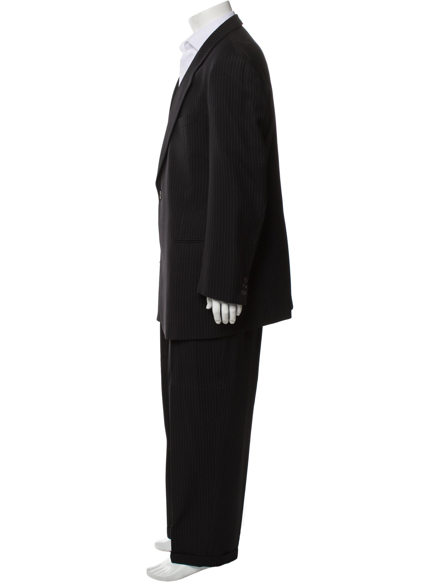Giorgio Armani Virgin Wool Striped Two-Piece Suit