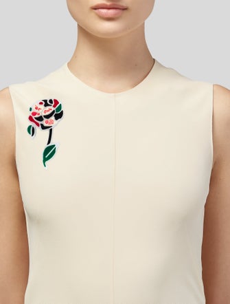 Giorgio Armani Enameled Resin Rose Pin Brooch