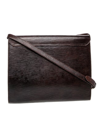 Giorgio Armani Leather Messenger Bag