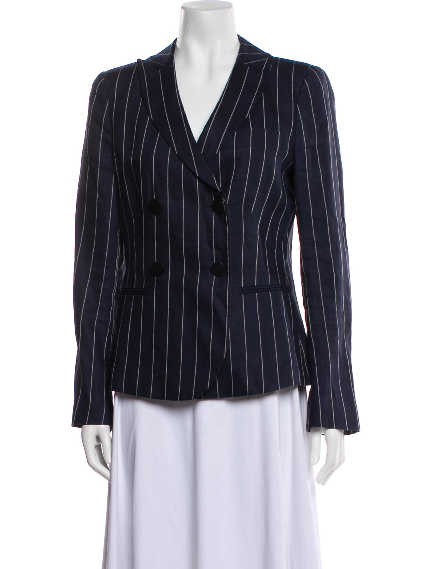 Giorgio Armani Linen Striped Blazer