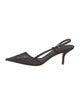 Giorgio Armani Suede Crystal Embellishments Slingback Pumps