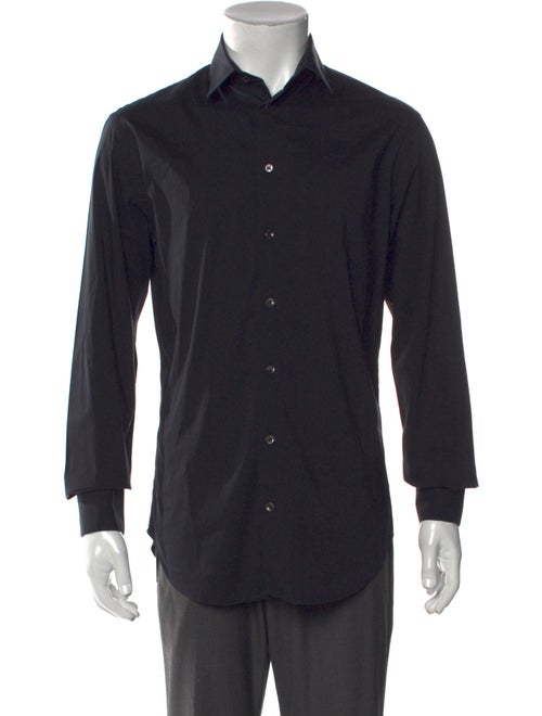 Giorgio Armani V-Neck Long Sleeve Polo Shirt