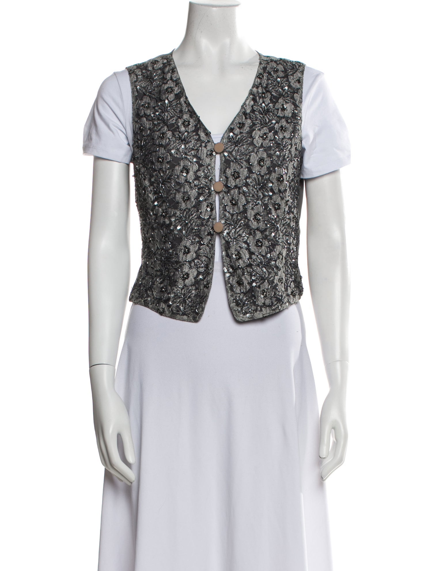 Giorgio Armani Printed V-Neck Crop Top