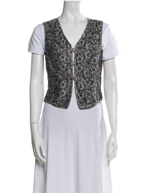 Giorgio Armani Printed V-Neck Crop Top