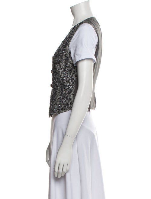 Giorgio Armani Printed V-Neck Crop Top