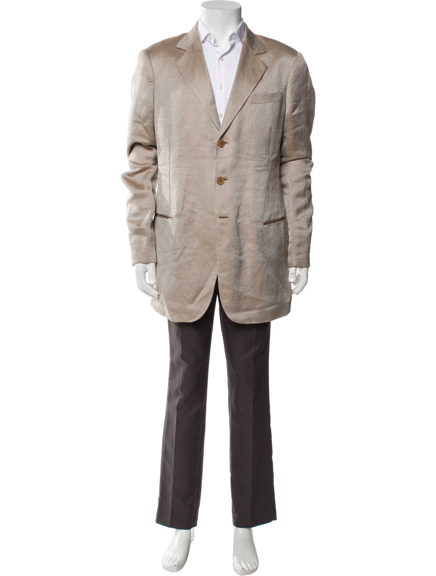 Giorgio Armani Plaid Print Blazer