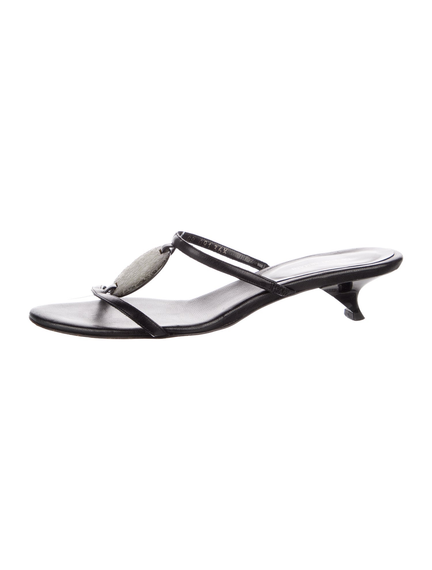 Giorgio Armani Leather Slides