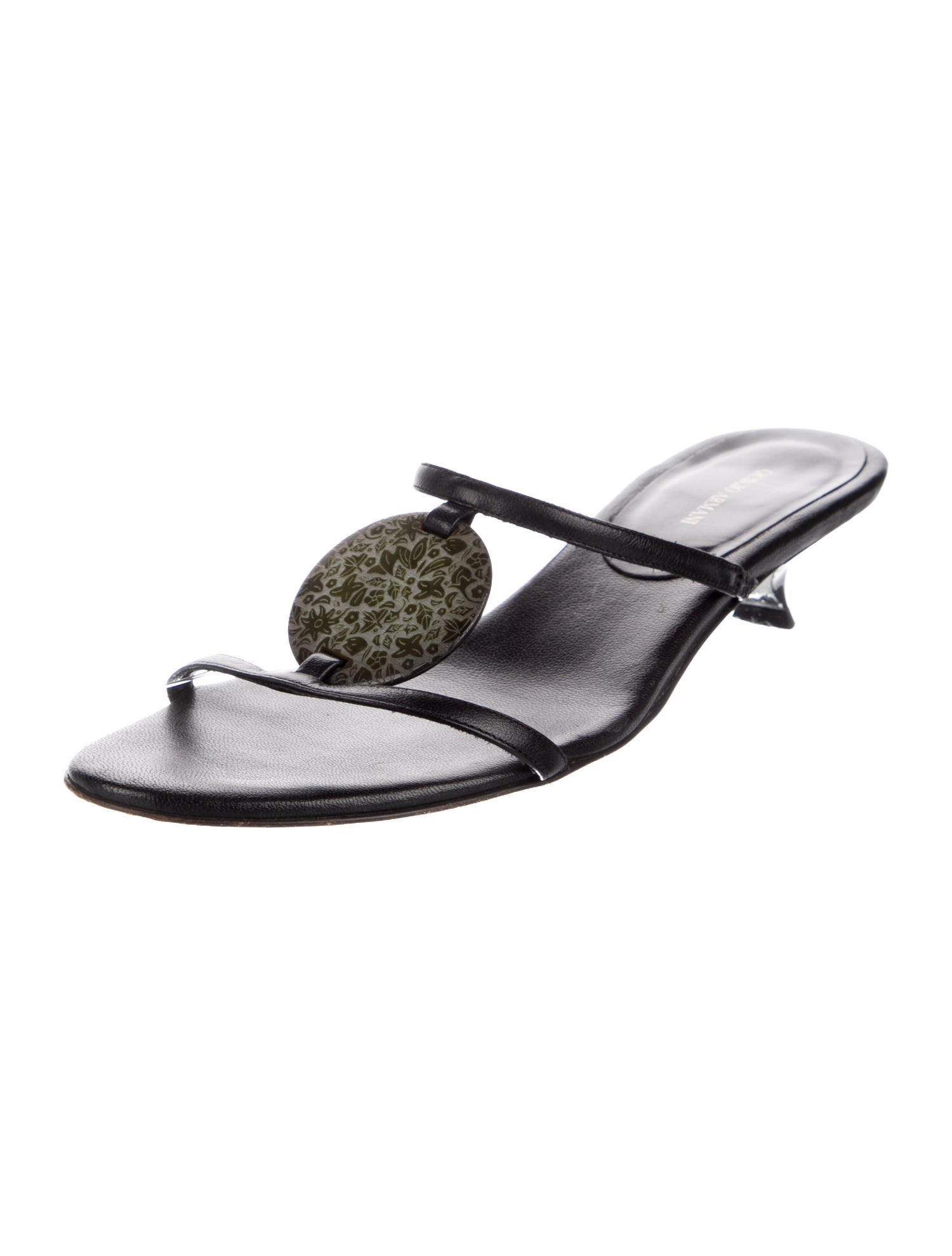 Giorgio Armani Leather Slides