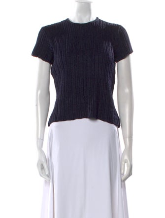 Giorgio Armani Crew Neck Short Sleeve Crop Top