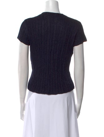 Giorgio Armani Crew Neck Short Sleeve Crop Top