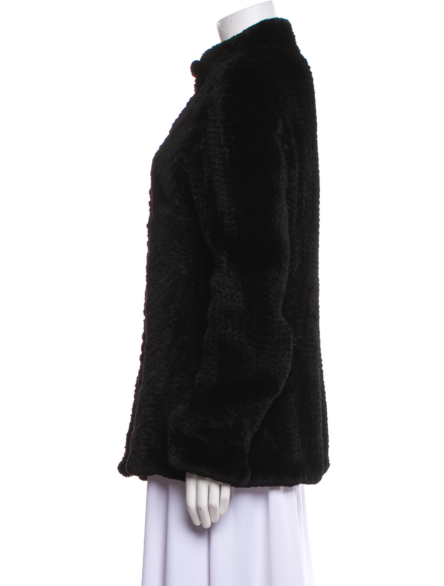 Giorgio Armani Wool Faux Fur Jacket
