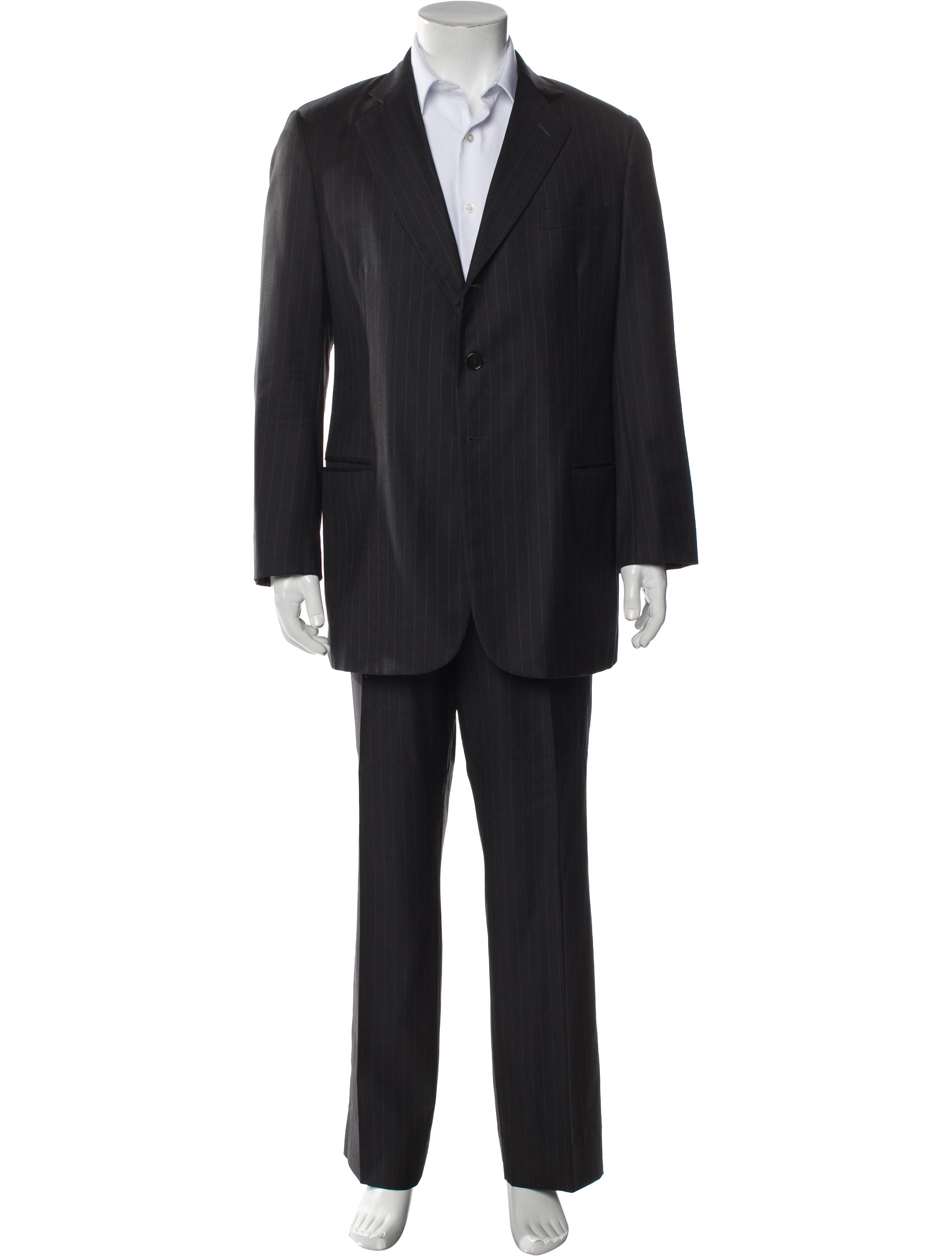 Giorgio Armani Virgin Wool Striped Two-Piece Suit