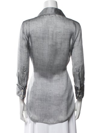 Giorgio Armani Long Sleeve Button-Up Top