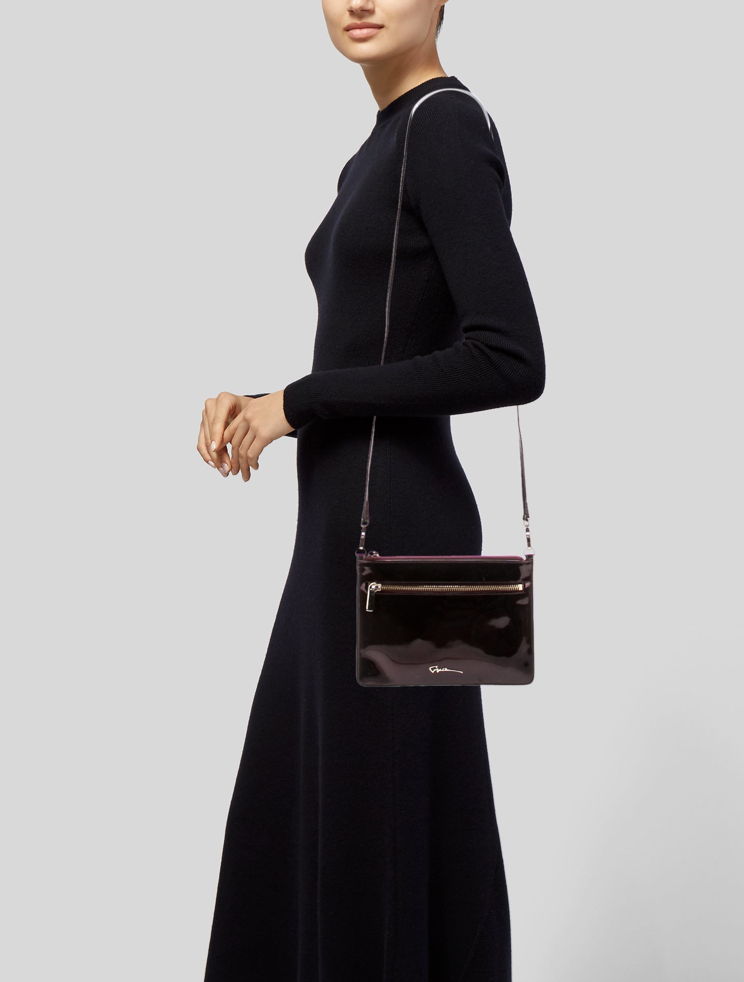 Giorgio Armani Patent Leather Crossbody Bag