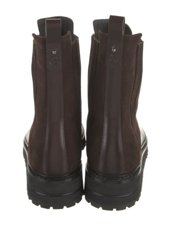 Giorgio Armani Leather Rain Boots
