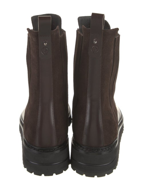 Giorgio Armani Leather Rain Boots