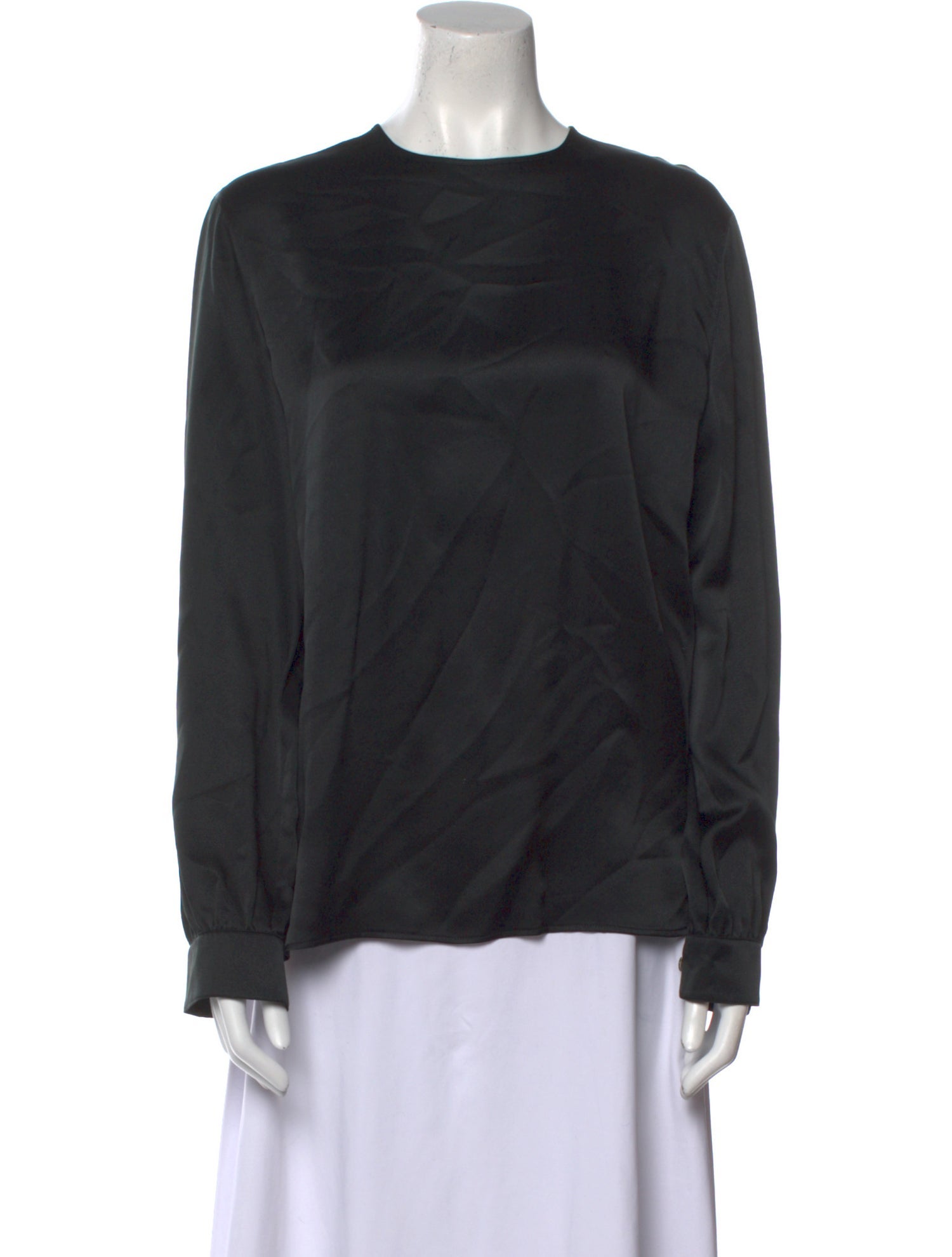 Giorgio Armani Silk Crew Neck Blouse
