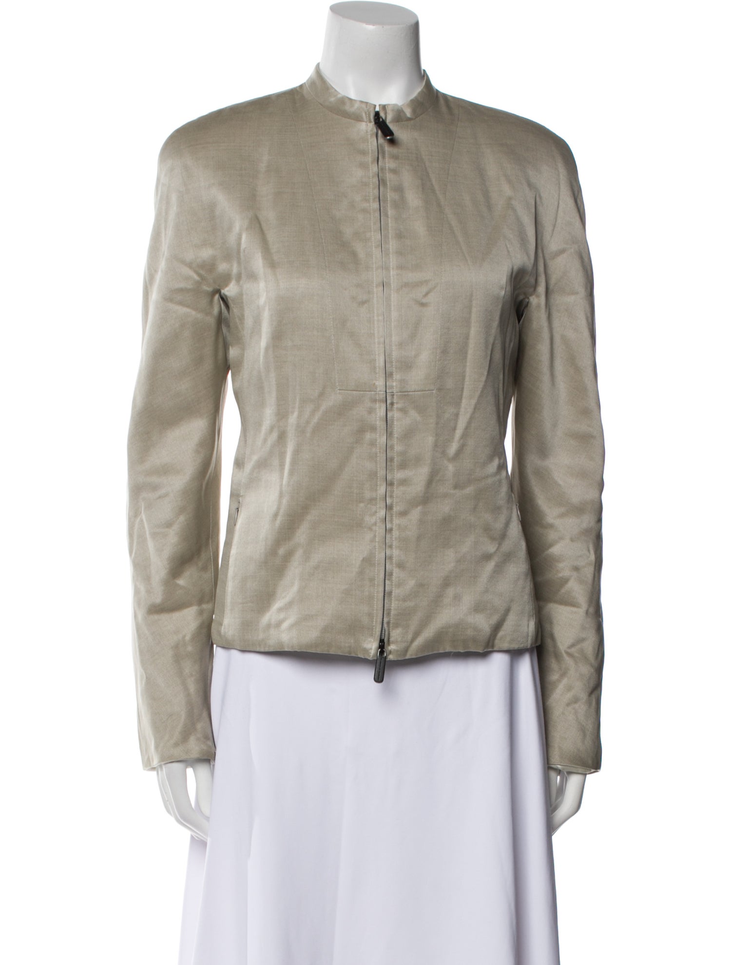 Giorgio Armani Wool Faux Fur Jacket