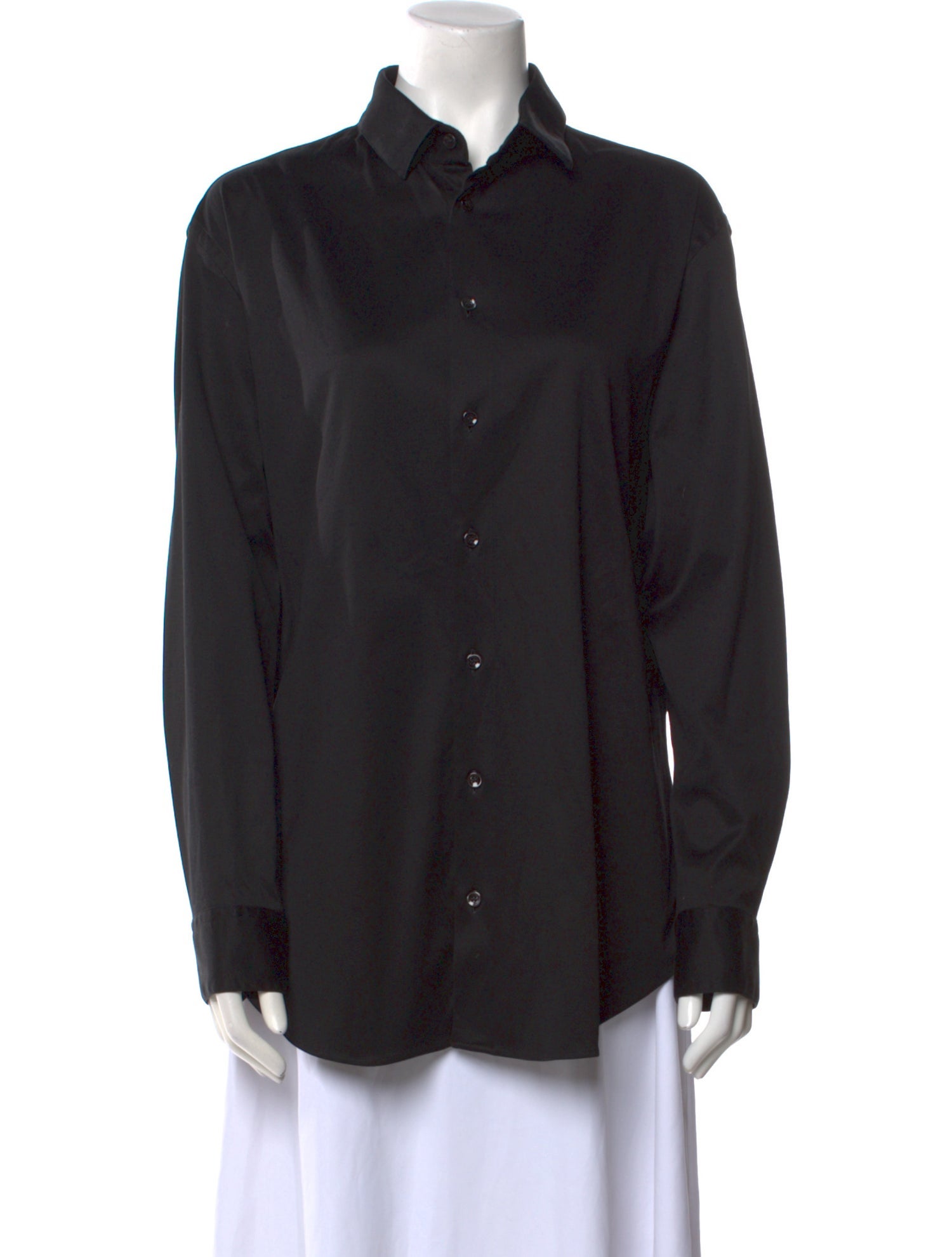 Giorgio Armani Long Sleeve Button-Up Top