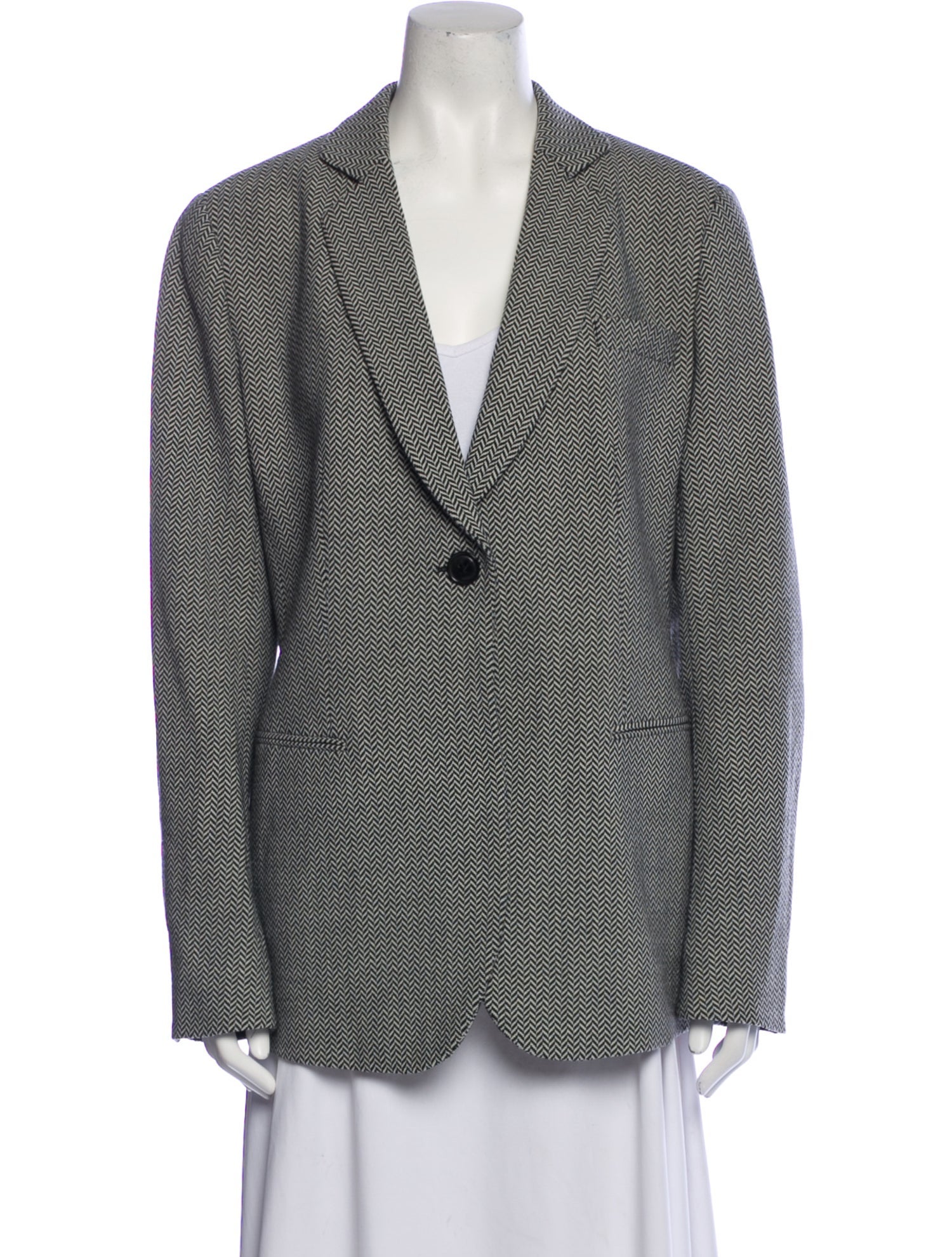 Giorgio Armani Virgin Wool Printed Blazer