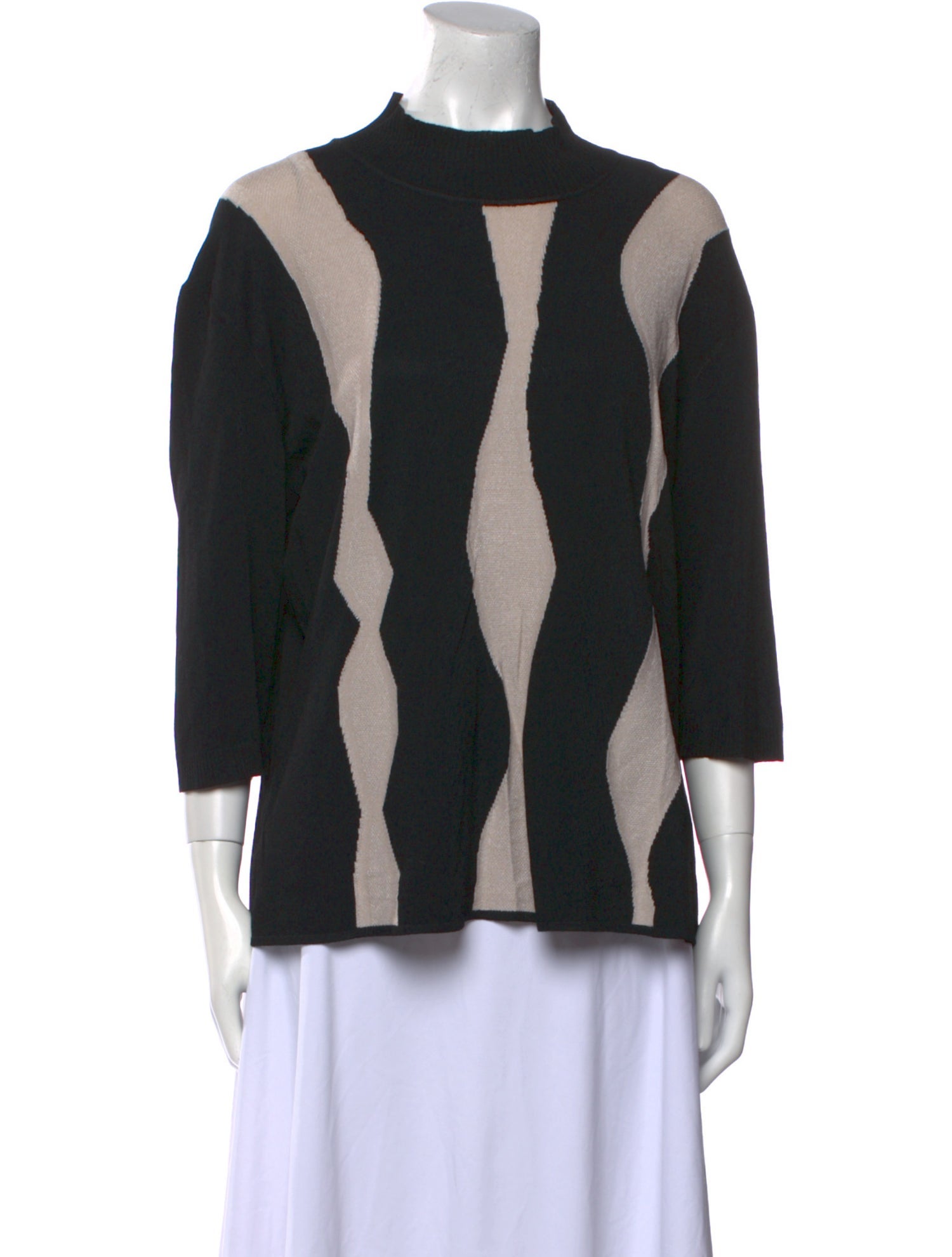 Giorgio Armani Printed Mock Neck Tunic