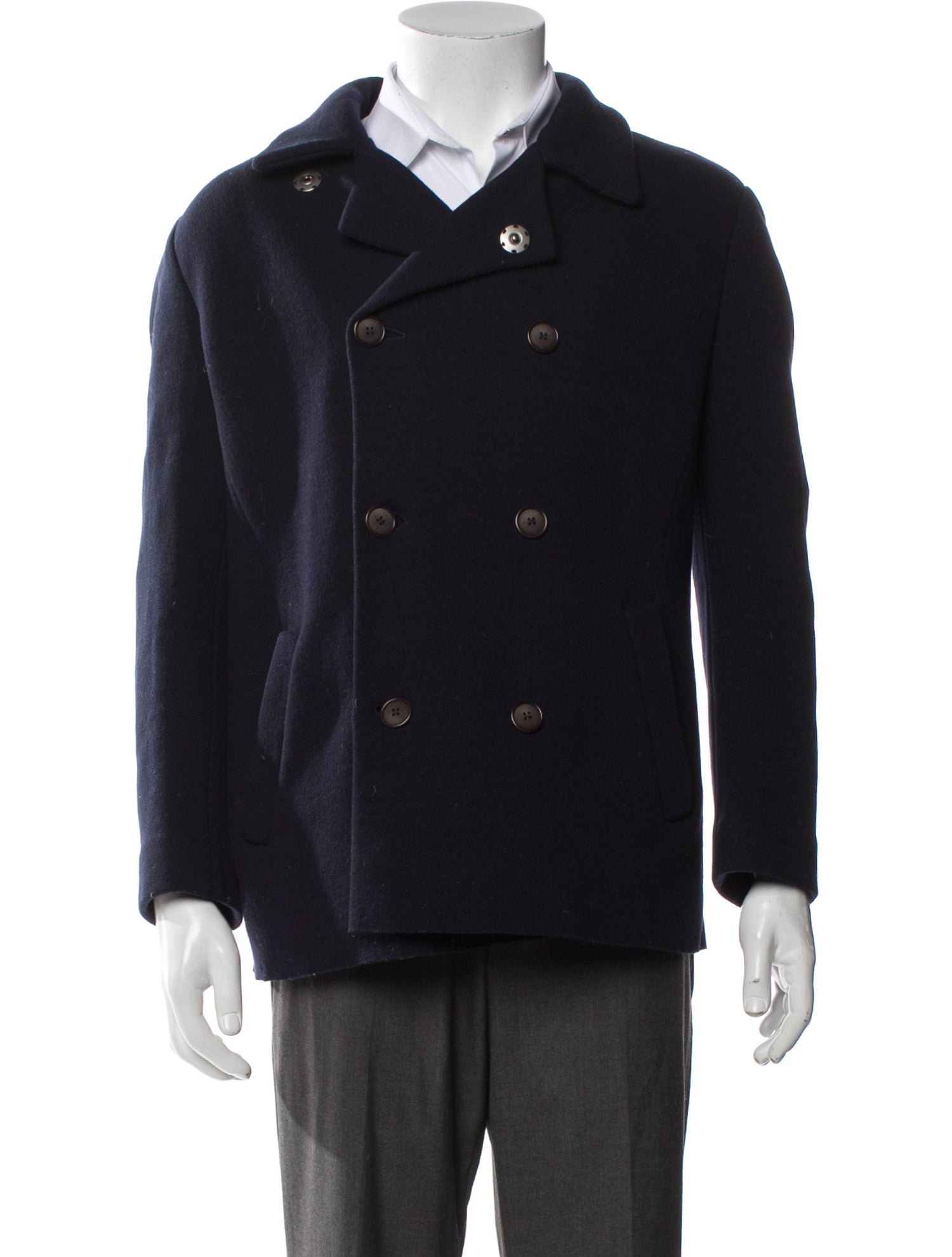 Giorgio Armani Virgin Wool Peacoat