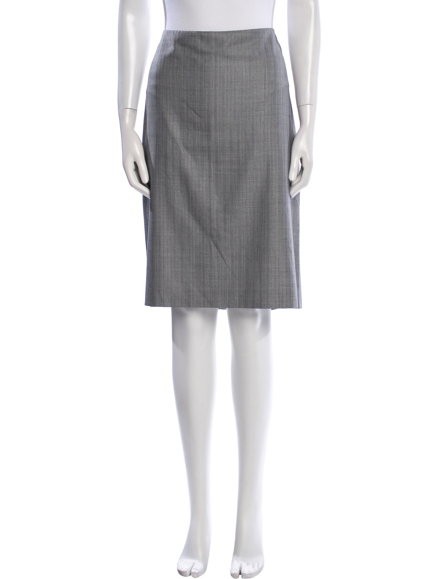Giorgio Armani Virgin Wool Knee-Length Skirt