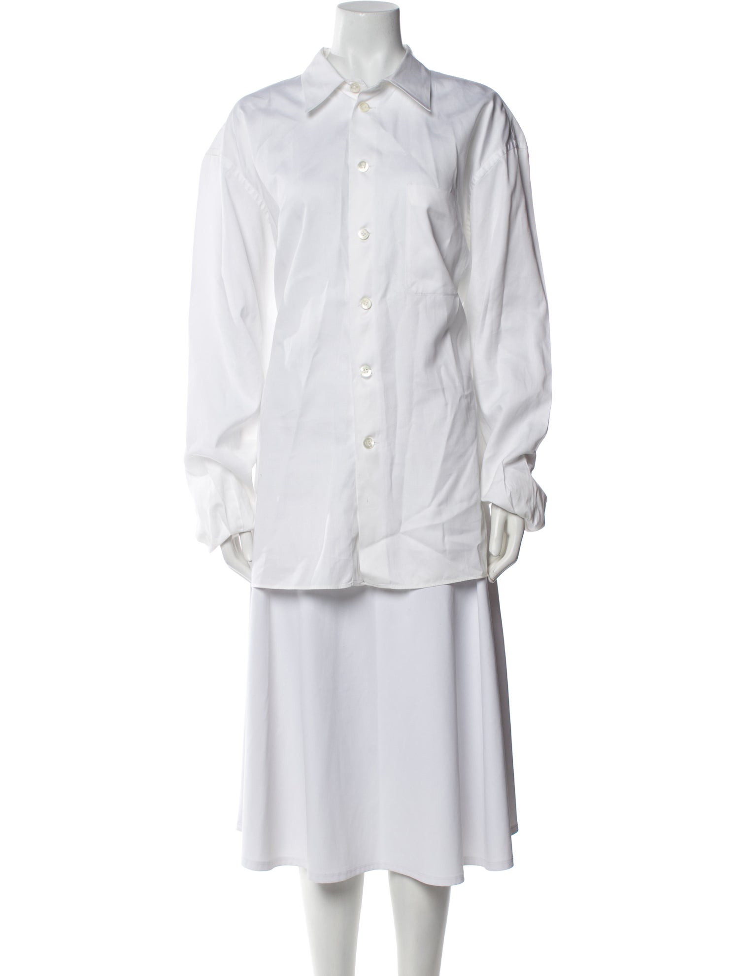 Giorgio Armani Long Sleeve Button-Up Top