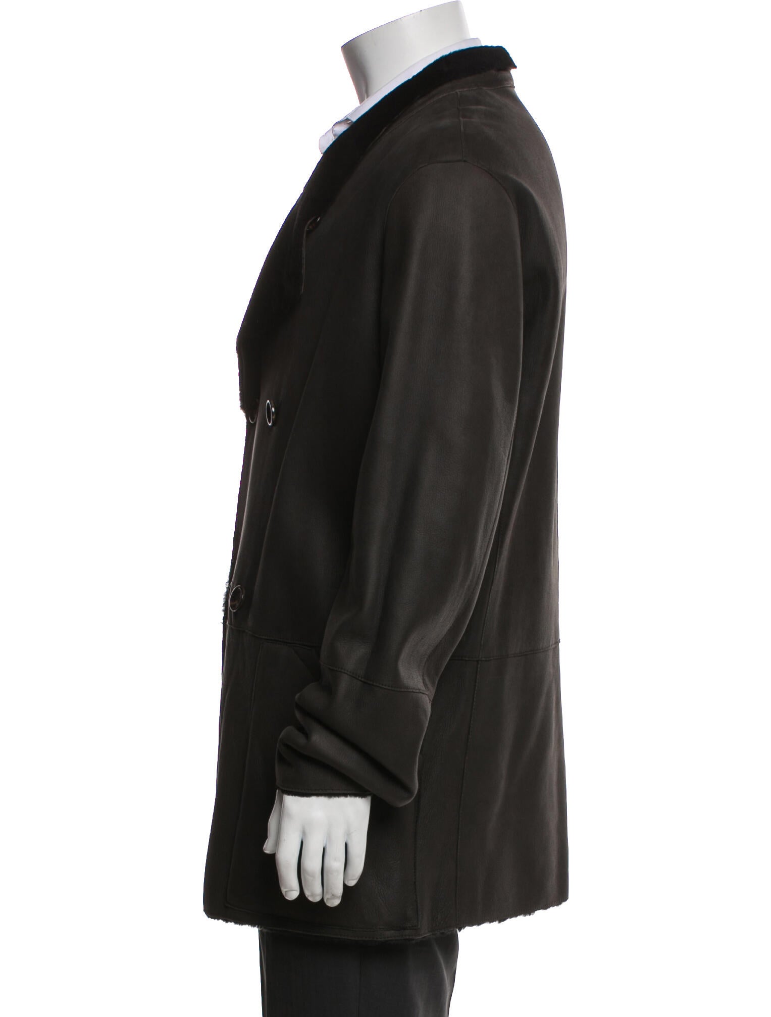 Giorgio Armani Lambskin Peacoat