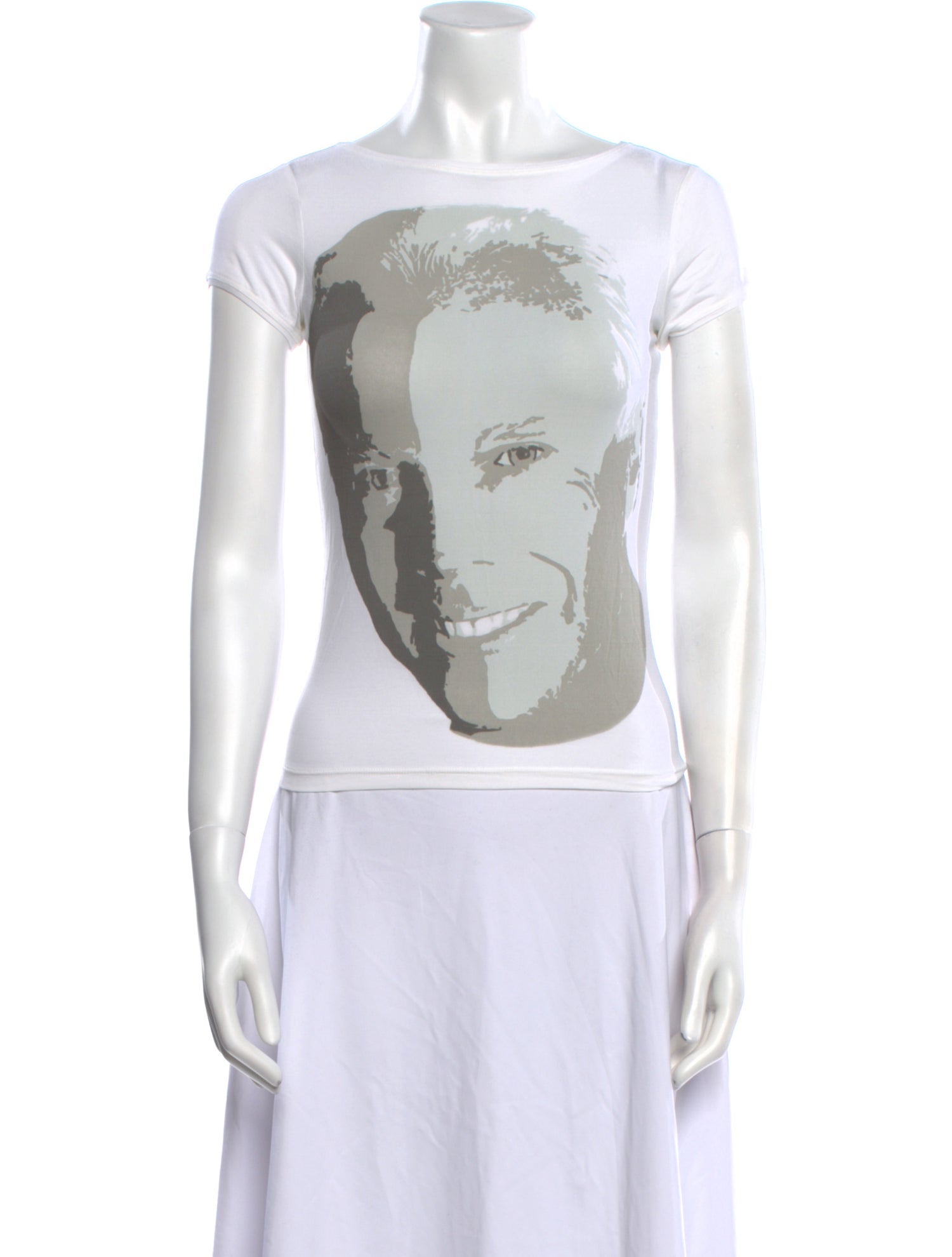 Giorgio Armani Graphic Print Scoop Neck T-Shirt