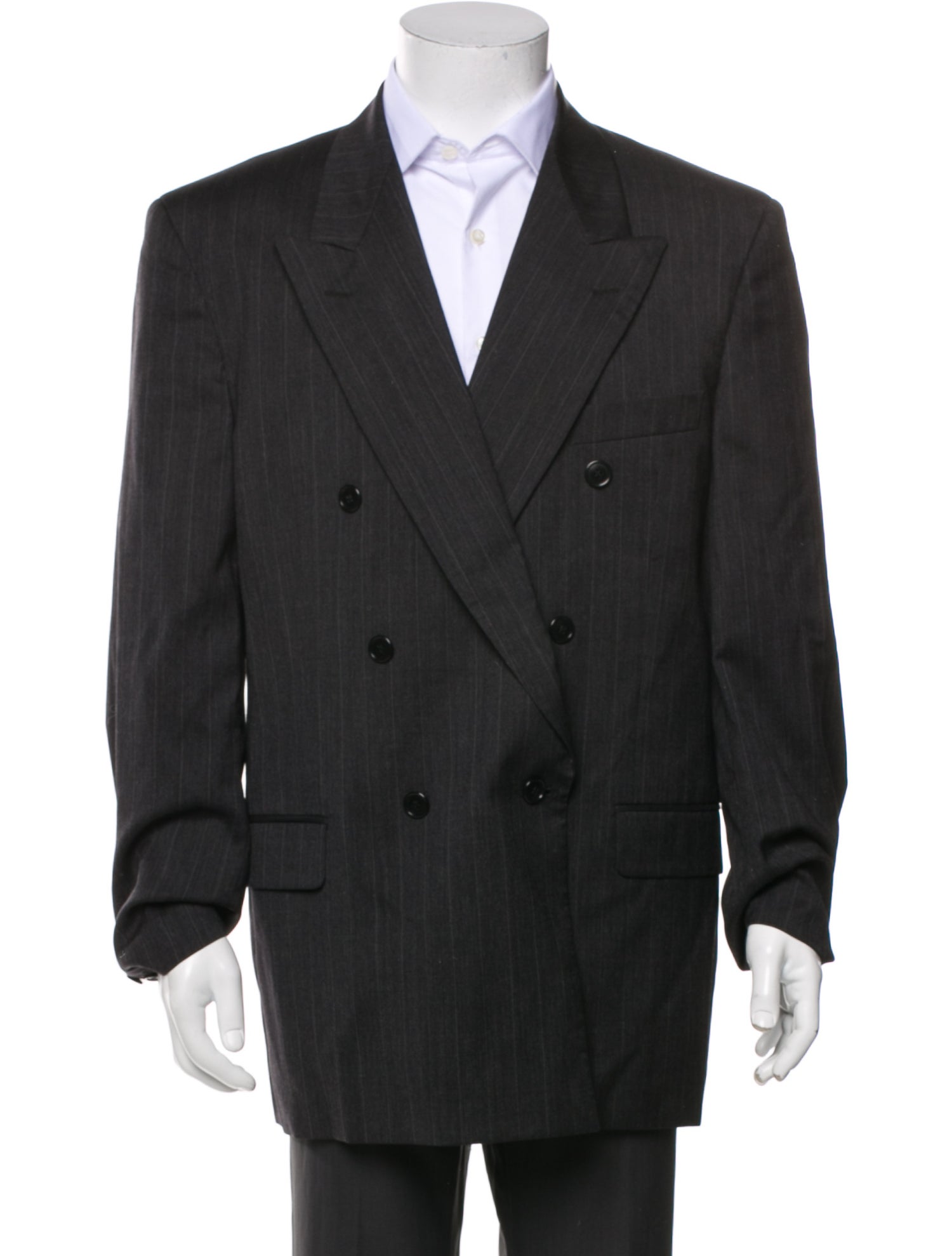 Giorgio Armani Virgin Wool Striped Blazer