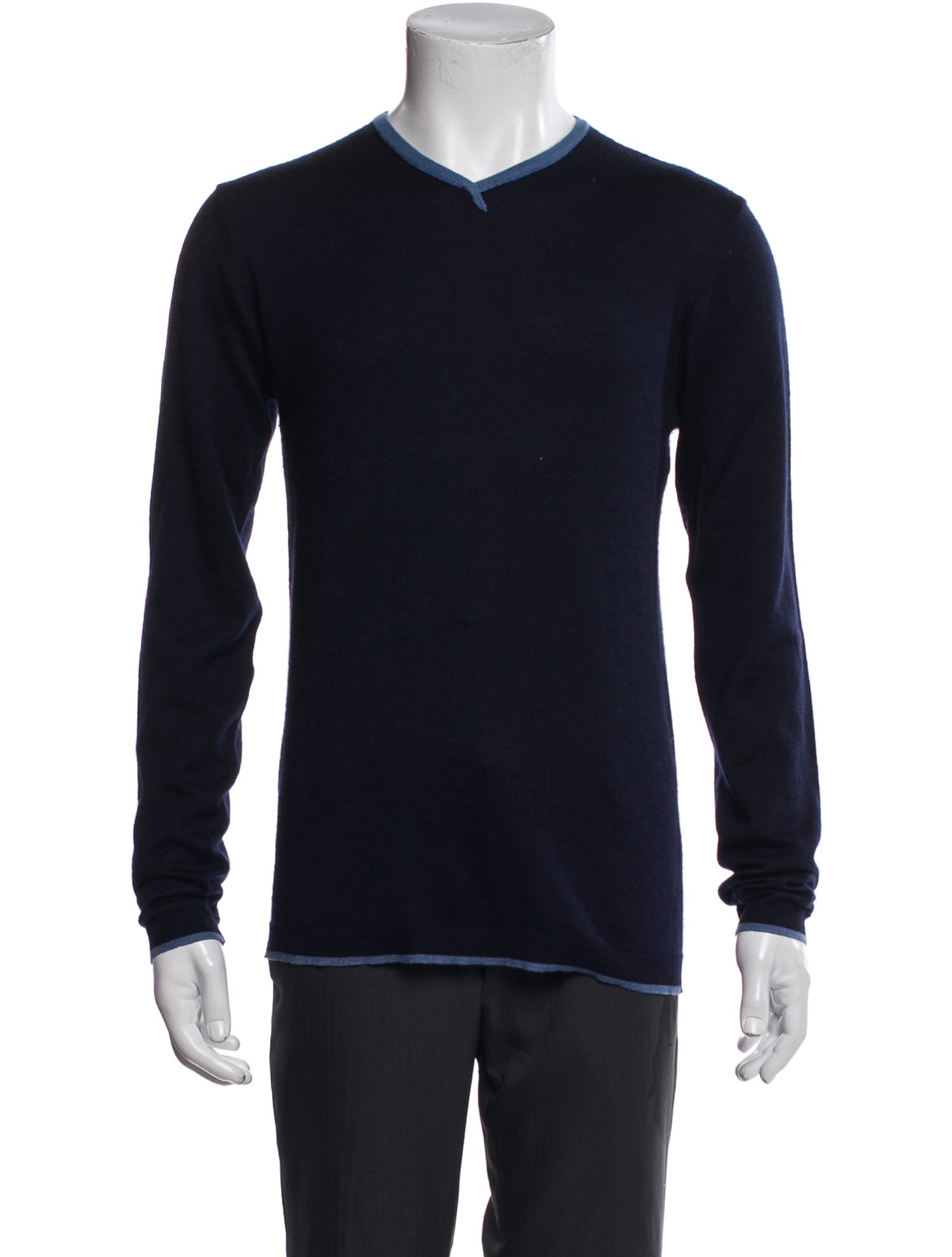 Giorgio Armani V-Neck Long Sleeve Pullover