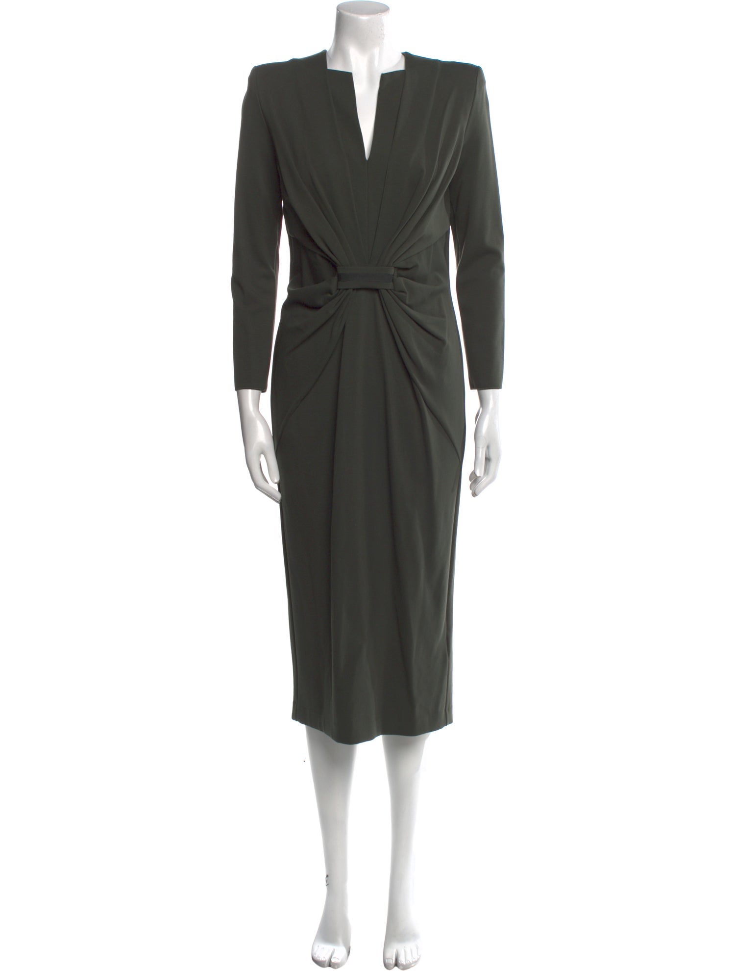 Giorgio Armani V-Neck Midi Length Dress