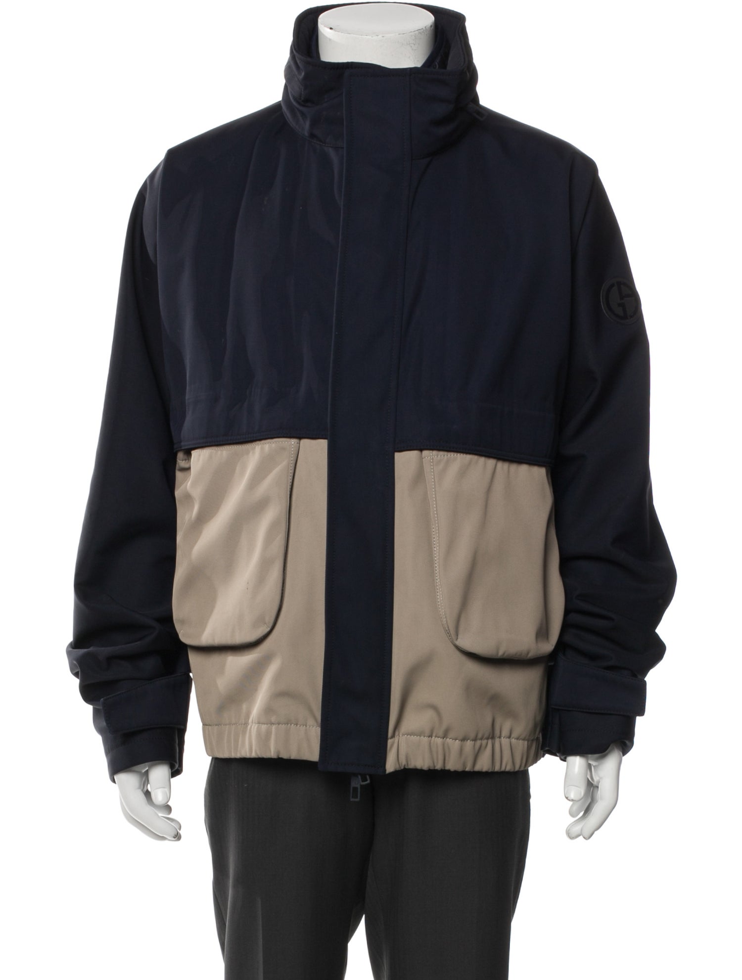 Giorgio Armani Colorblock Pattern Windbreaker