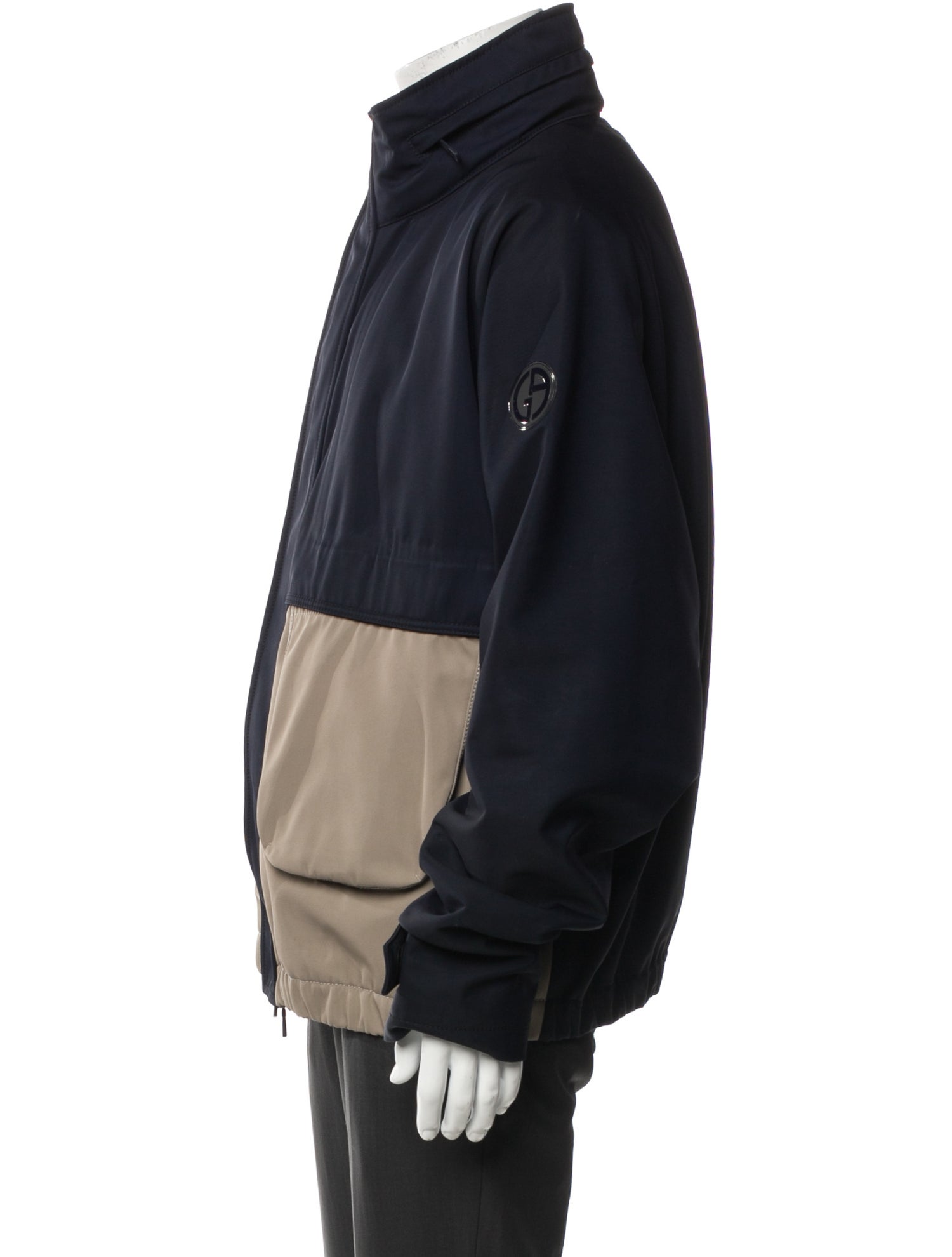 Giorgio Armani Colorblock Pattern Windbreaker