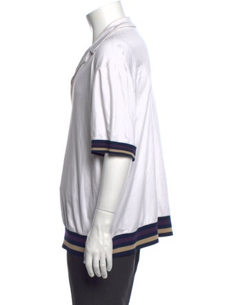 Giorgio Armani Striped Collar Polo Shirt