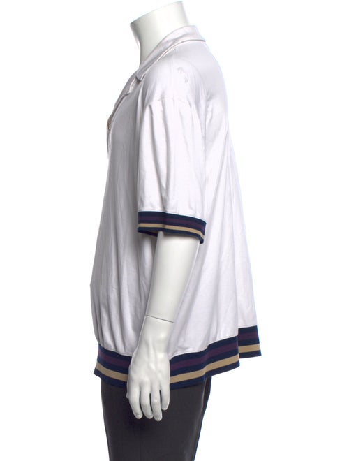 Giorgio Armani Striped Collar Polo Shirt